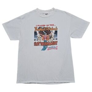 Rare 90s VTG NFL Pinup Girl Louisiana Gambling T-Shirt Mens L Single‎ Stitch